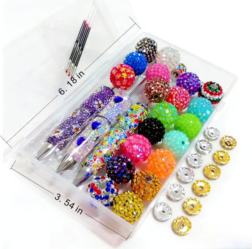 20mm Acrylic Full-Diamond Bead New Pen Set Live Stream Color Scheme Selection
