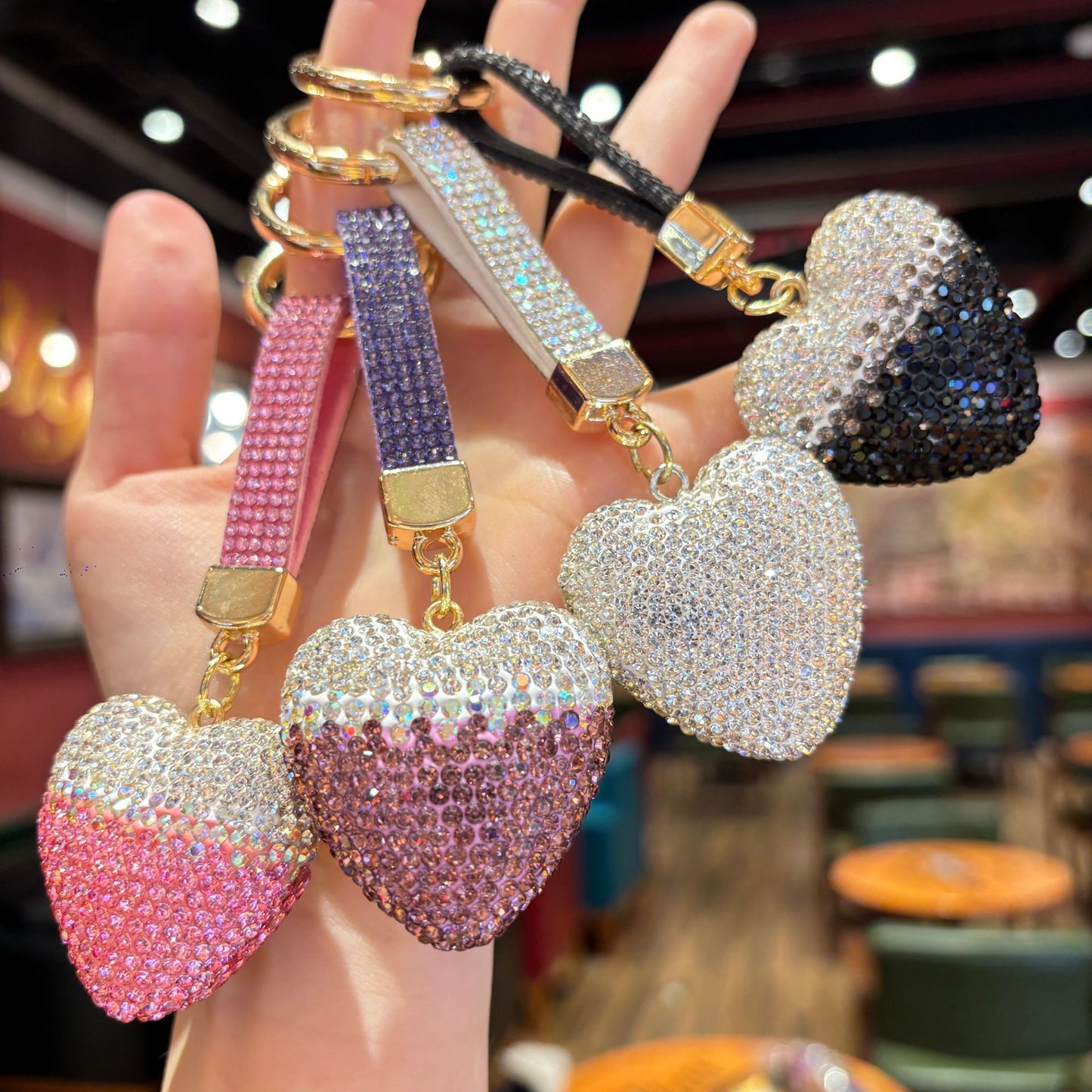 Double-Sided Diamond Keychain