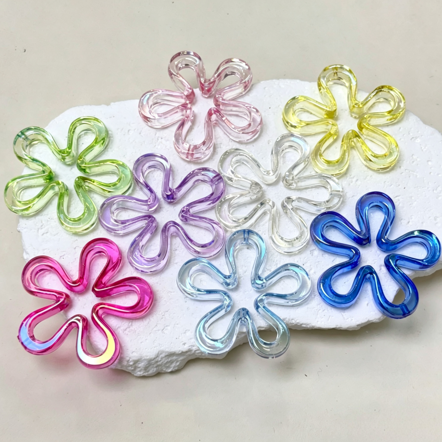 Acrylic Openwork Five-Petaled Flower