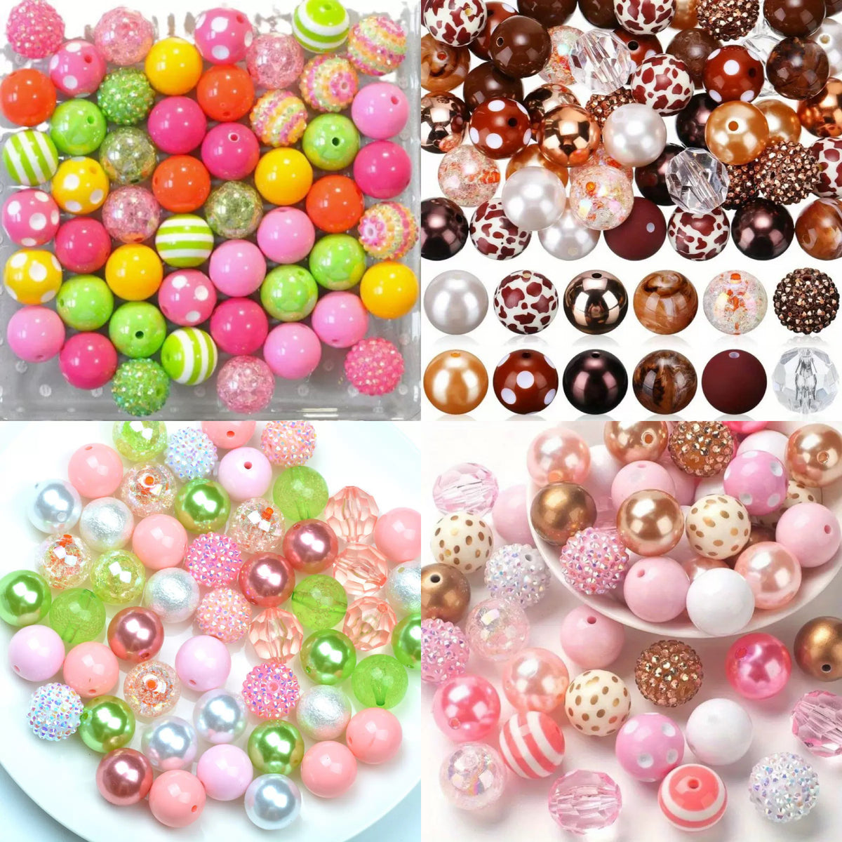 20mm Acrylic beads mix