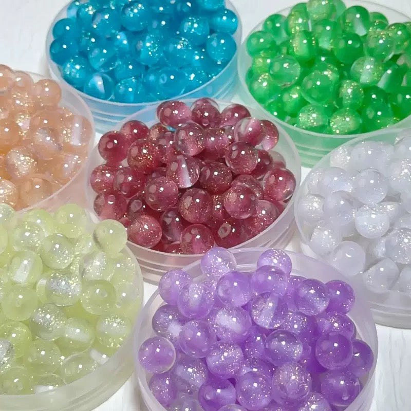 10 MM Resin Cat's eye, Galaxy Beads Mix