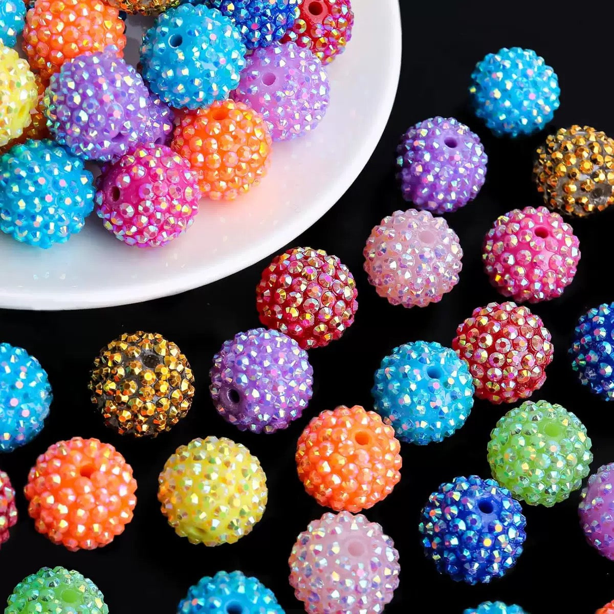 20MM Acrylic Colorful Diamond Beads for DIY Beading