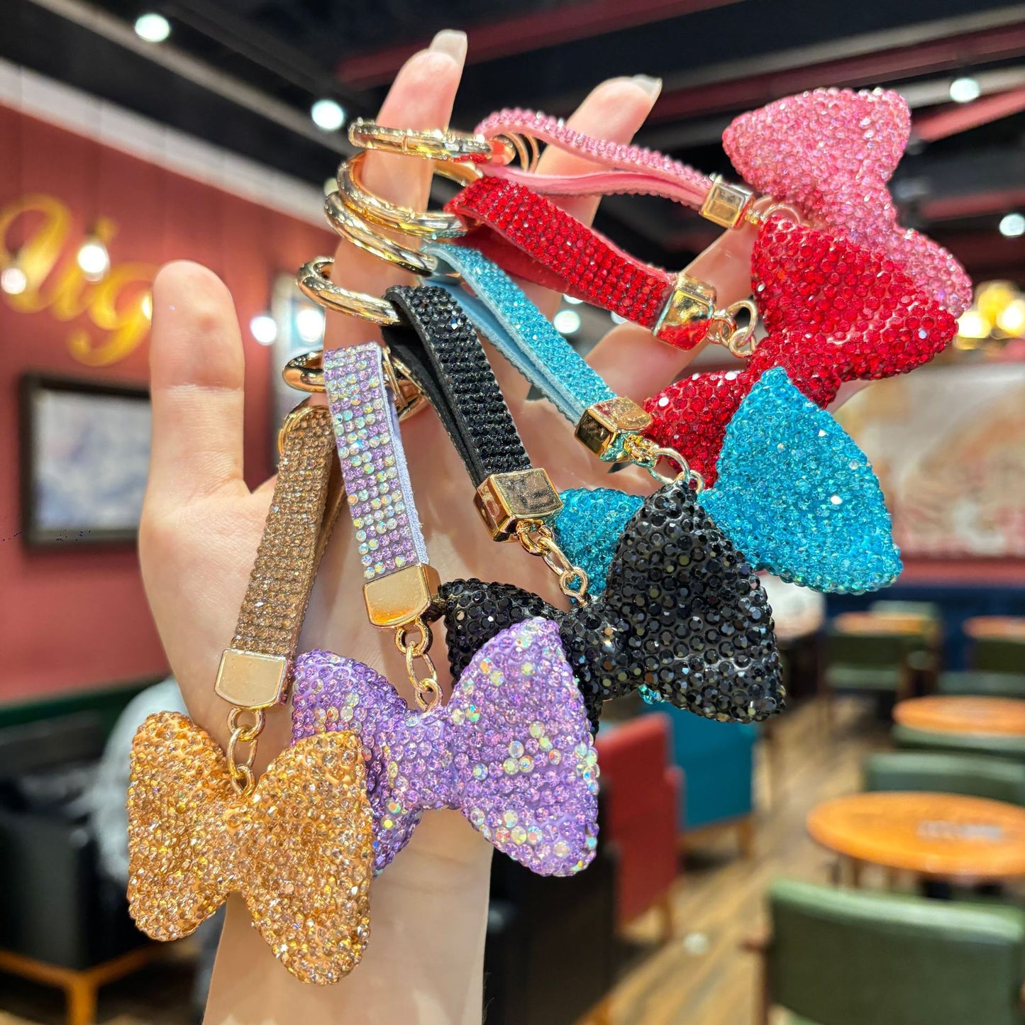Double-Sided Diamond Keychain