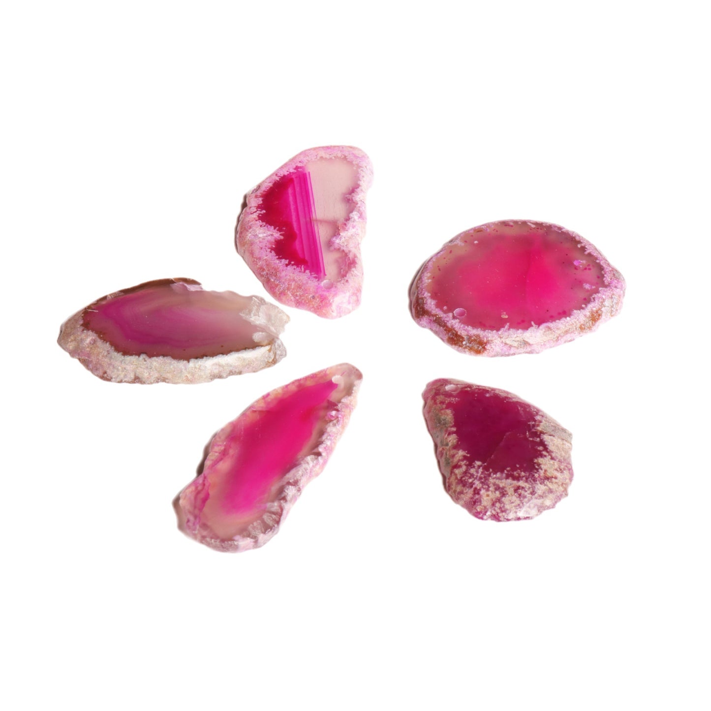 Natural Agate Slice, Random Color Natural Stone Slice, Jewelry Making Gemstones for Beading and Crafting, Jewelry Accessories