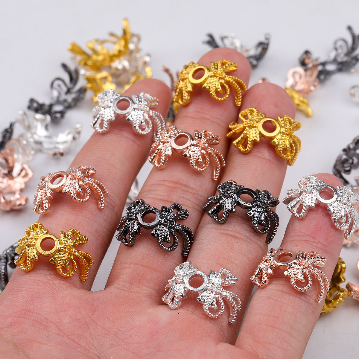 Alloy Flower Spacer Beads