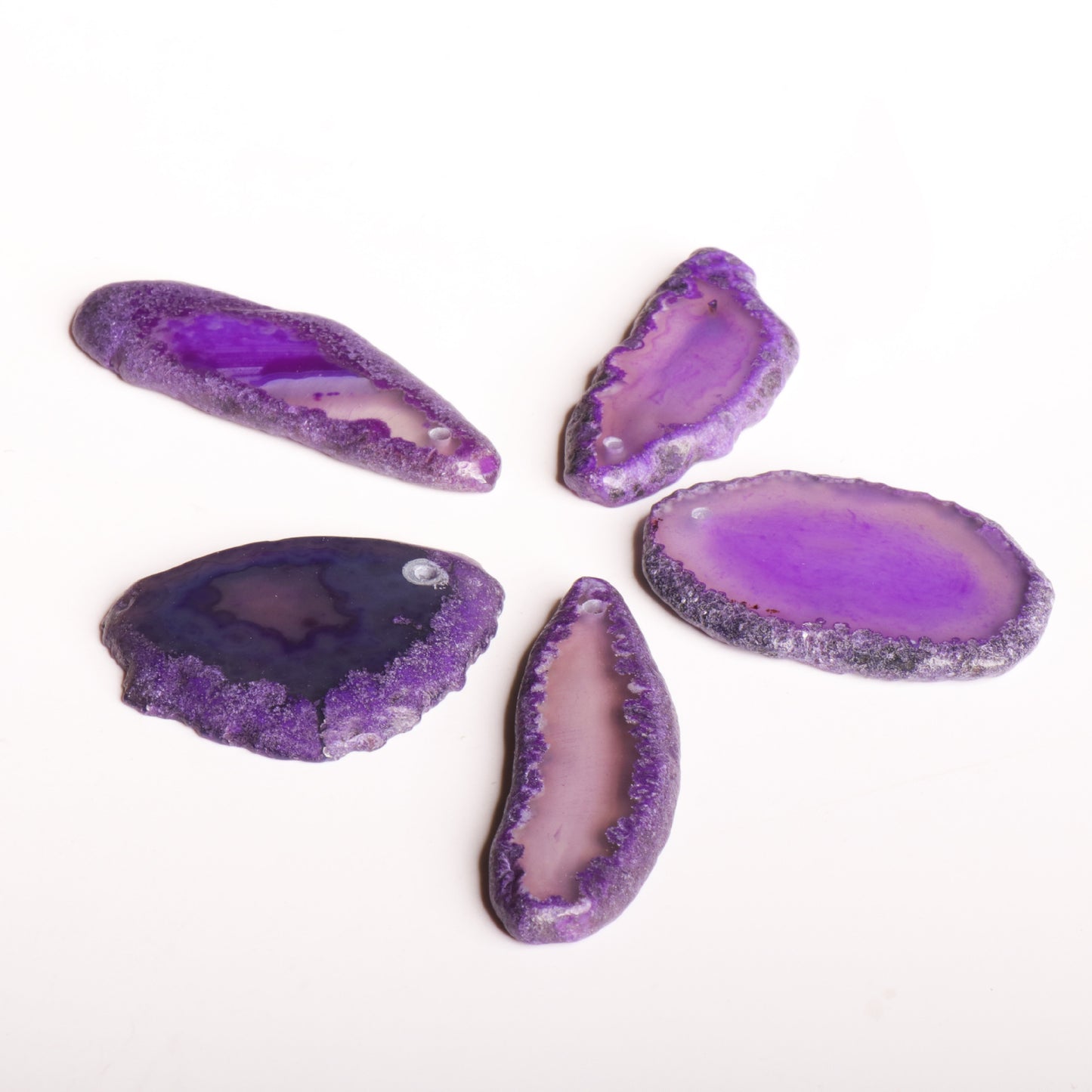 Natural Agate Slice, Random Color Natural Stone Slice, Jewelry Making Gemstones for Beading and Crafting, Jewelry Accessories