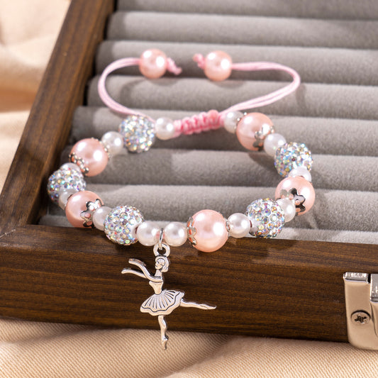 Ballet Girl Sparkling Beaded Bracelet