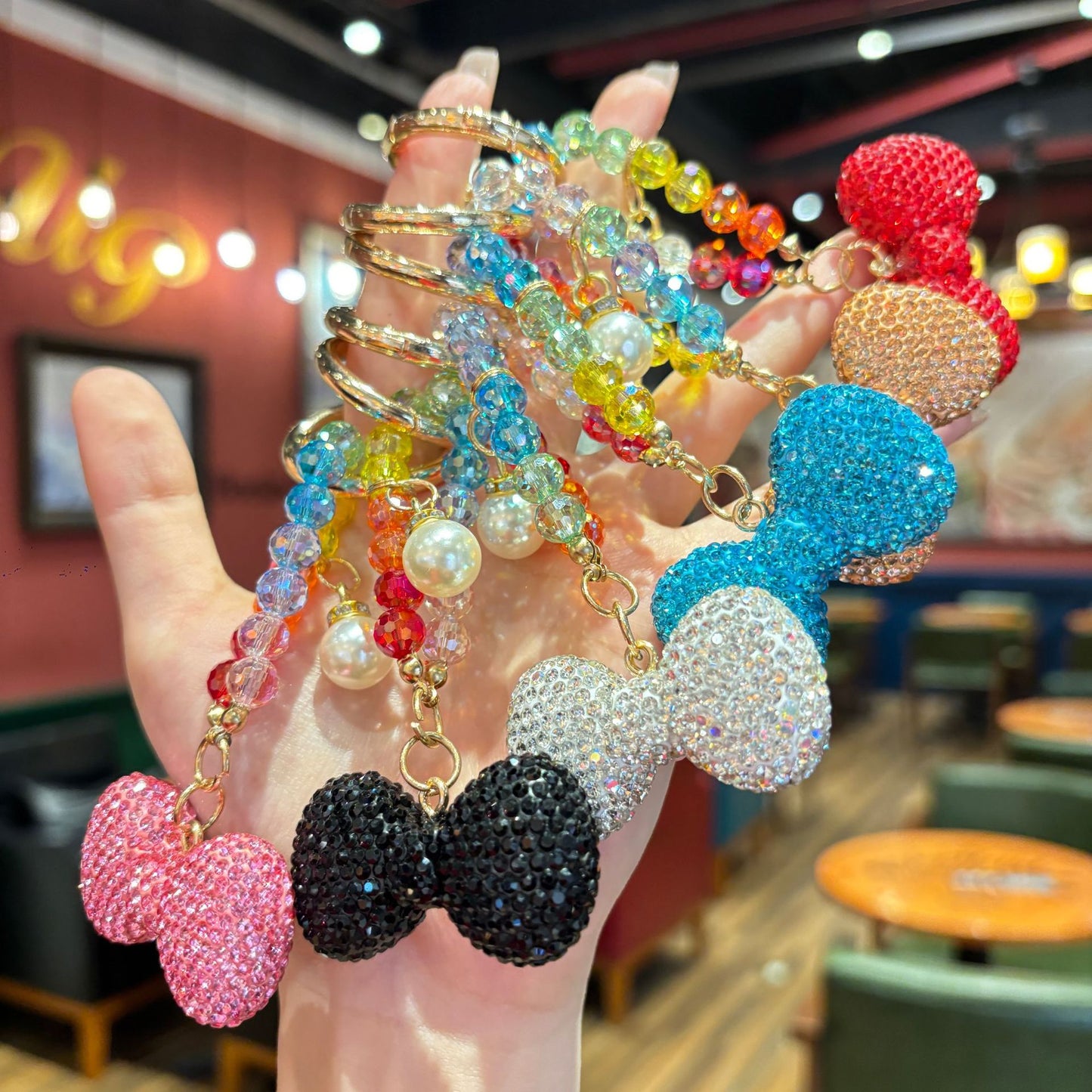 Double-Sided Diamond Keychain