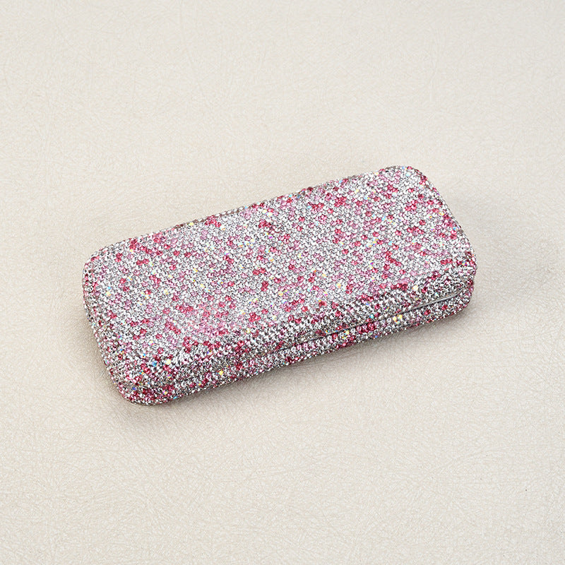 Bling Rhinestone Glasses Case Decorative Sunglasses Reading Glasses Holder Case Eyes Glasses Storage Organizer