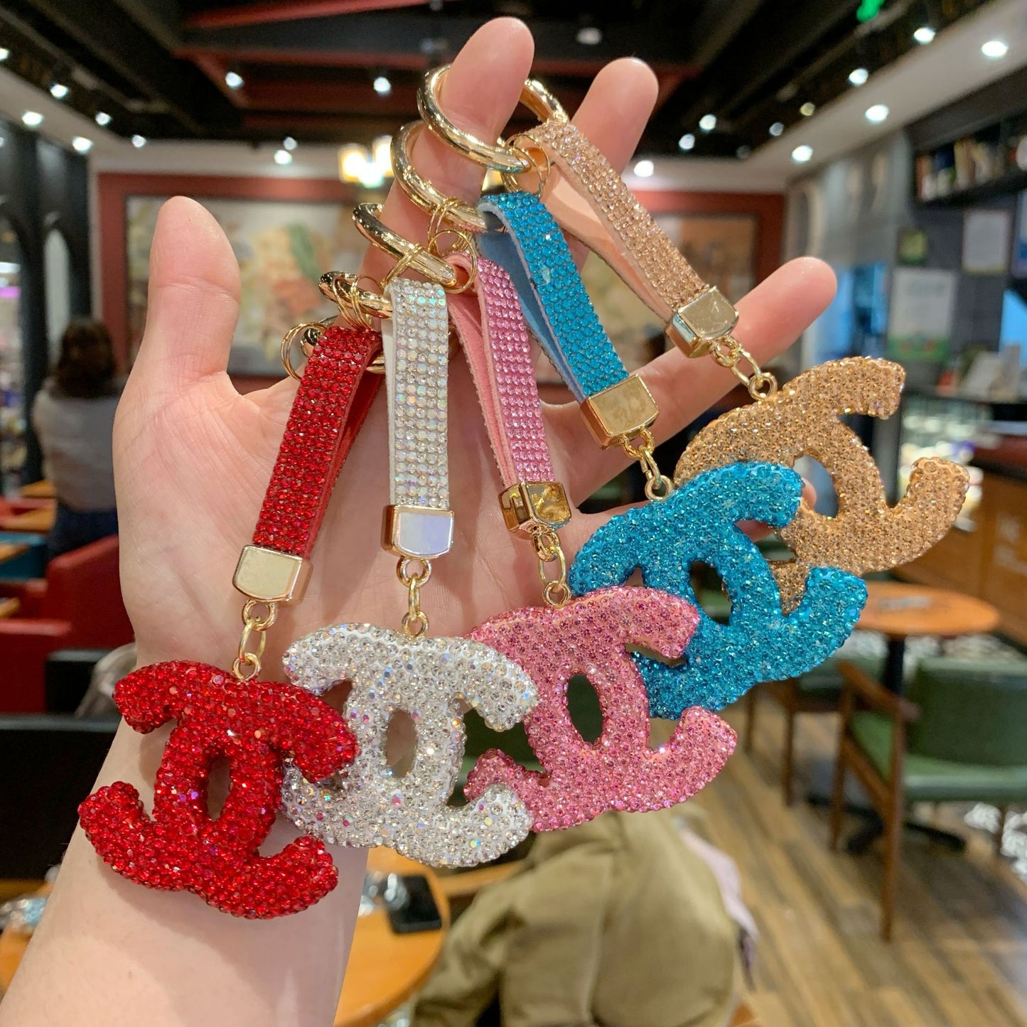 Double-Sided Diamond Keychain