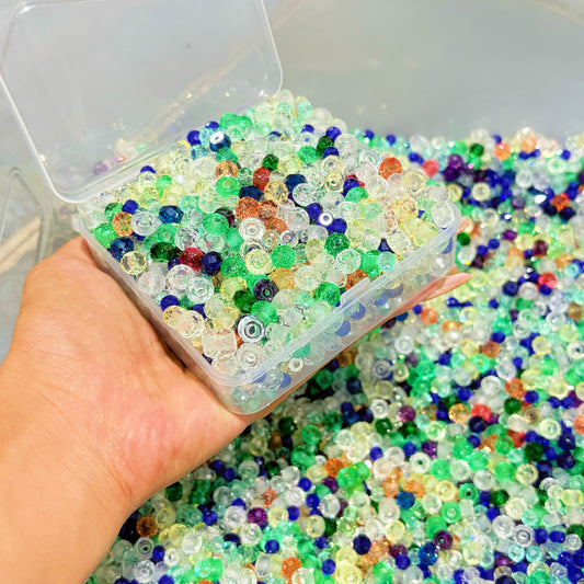 Shiny resin spacer beads mix for bracelets,phonechains necklaces, and more