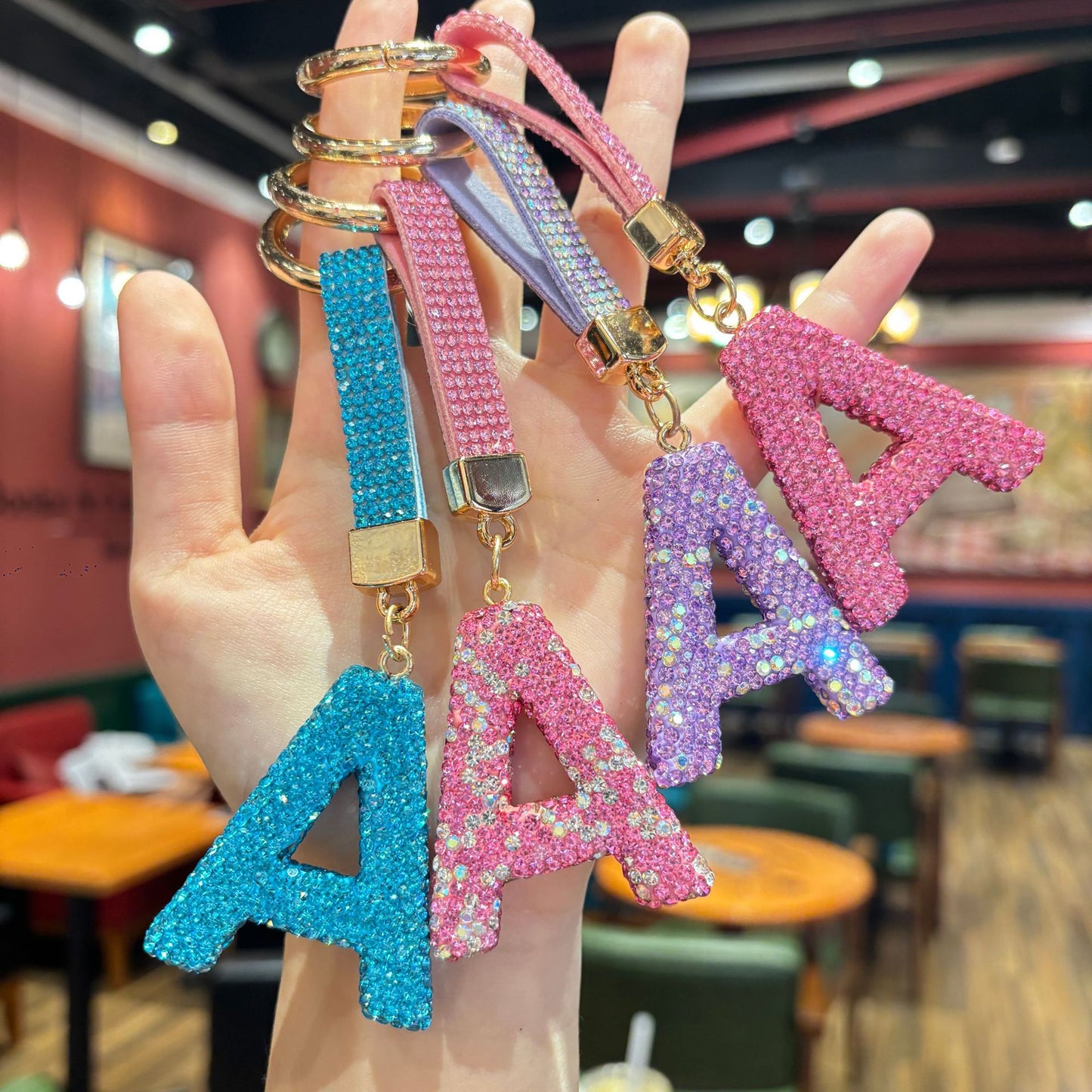 Double-Sided Diamond Keychain