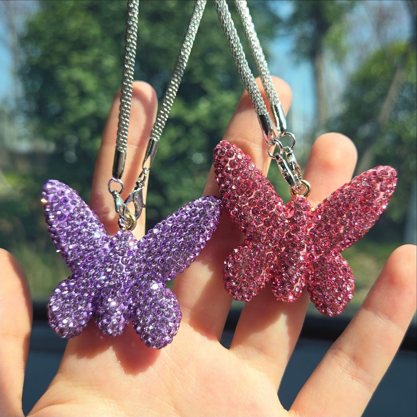 Double-Sided Diamond Keychain