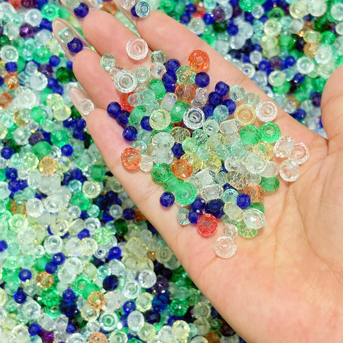 Shiny resin spacer beads mix for bracelets,phonechains necklaces, and more