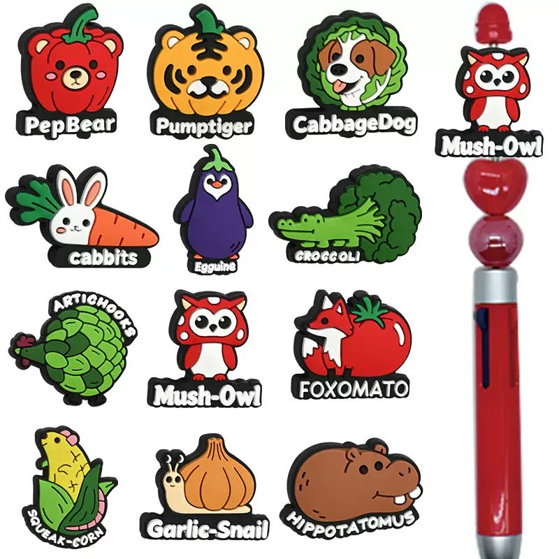 Irregular silicone focal beads(No Game!) for pens, phonechians, and key chains.